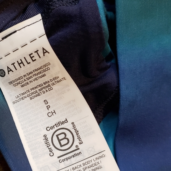 Athleta Blue Tie Dye Sports Bra Small Like New! - Picture 5 of 5